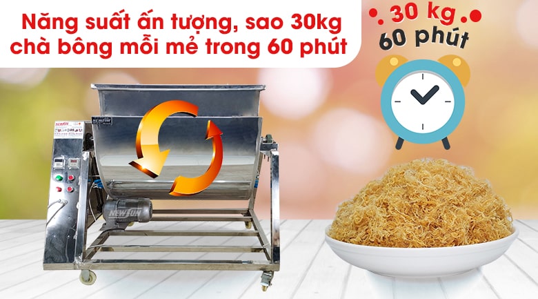 Rang 30kg chà bông chỉ trong 60 phút