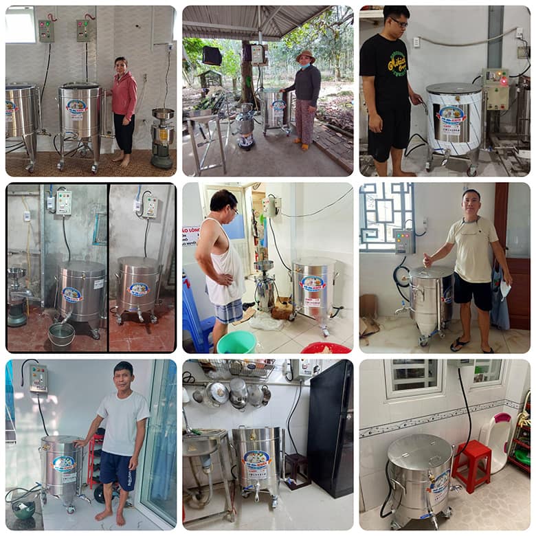 Hình ảnh khách hàng sử dụng nồi nấu đậu NEWSUN Hình ảnh khách hàng sử dụng nồi nấu đậu NEWSUN