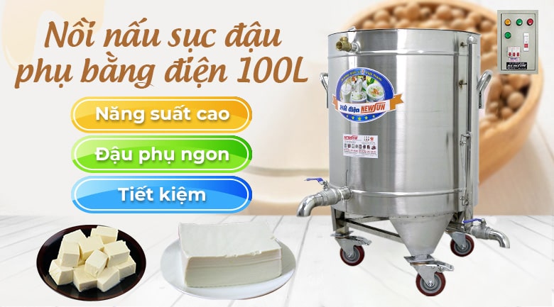 Nồi nấu đậu bằng điện 100L Nồi nấu đậu bằng điện 100L