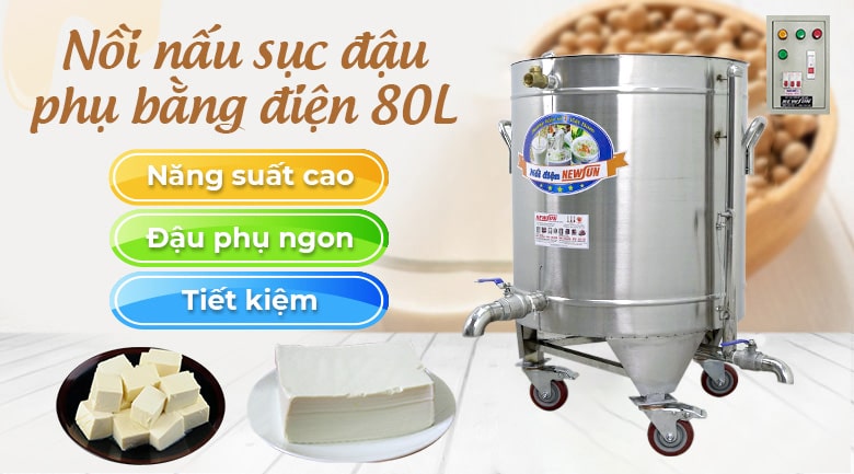 Nồi nấu đậu bằng điện 80L Nồi nấu đậu bằng điện 80L