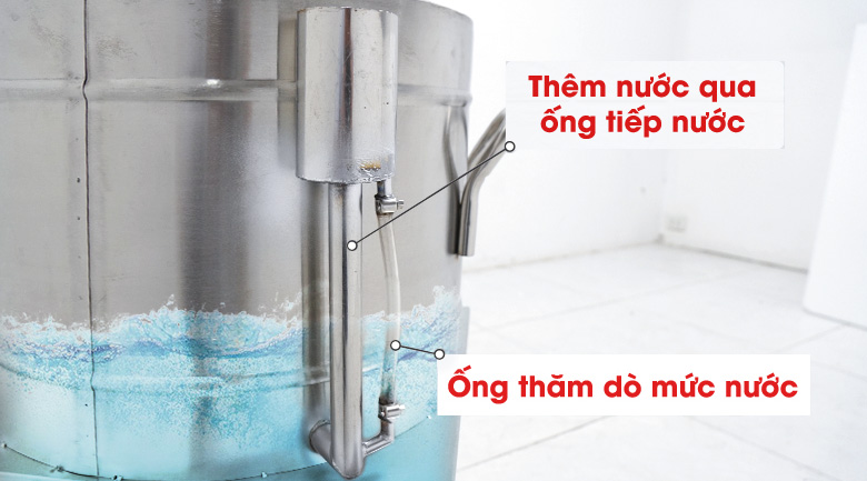Ống thăm dò mực nước và ống tiếp nước nồi nấu xôi điện 10kg/mẻ Ống thăm dò mực nước và ống tiếp nước nồi nấu xôi điện 10kg/mẻ
