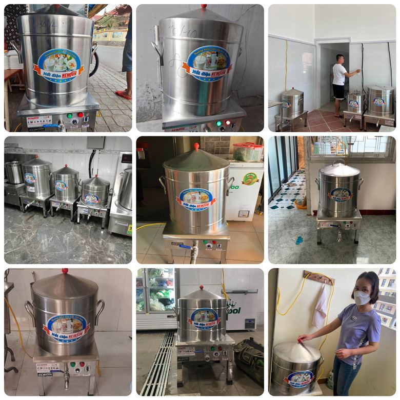 Ảnh khách hàng sử dụng nồi nấu xôi điện 10kg/mẻ Ảnh khách hàng sử dụng nồi nấu xôi điện 10kg/mẻ