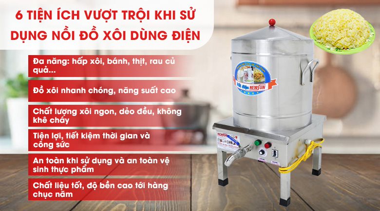 Những lý do nên sử dụng nồi nấu xôi bằng điện 10kg/mẻ Những lý do nên sử dụng nồi nấu xôi bằng điện 10kg/mẻ