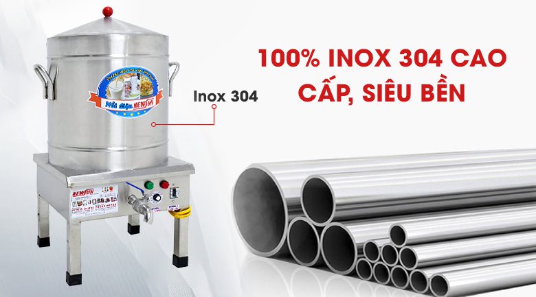 Bền bỉ, sáng bóng nhờ làm từ inox cao cấp 304 Bền bỉ, sáng bóng nhờ làm từ inox cao cấp 304