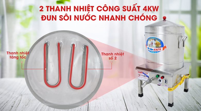 Tiết kiệm thời gian đồ xôi nhờ sử dụng thanh nhiệt công suất cao Tiết kiệm thời gian đồ xôi nhờ sử dụng thanh nhiệt công suất cao