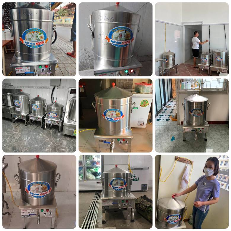 Ảnh khách hàng sử dụng nồi nấu xôi bằng điện 15kg/mẻ Ảnh khách hàng sử dụng nồi nấu xôi bằng điện 15kg/mẻ
