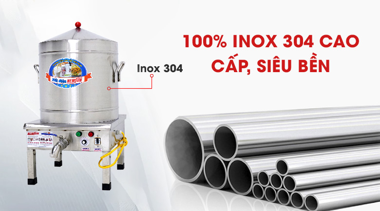 Bền bỉ, sáng bóng nhờ làm từ inox cao cấp 304 Bền bỉ, sáng bóng nhờ làm từ inox cao cấp 304