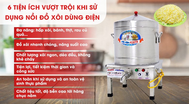 Những lý do nên sử dụng nồi nấu xôi bằng điện 20kg/mẻ Những lý do nên sử dụng nồi nấu xôi bằng điện 20kg/mẻ