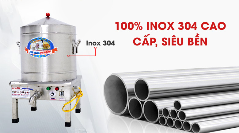 Bền bỉ, sáng bóng nhờ làm từ inox cao cấp 304 Bền bỉ, sáng bóng nhờ làm từ inox cao cấp 304