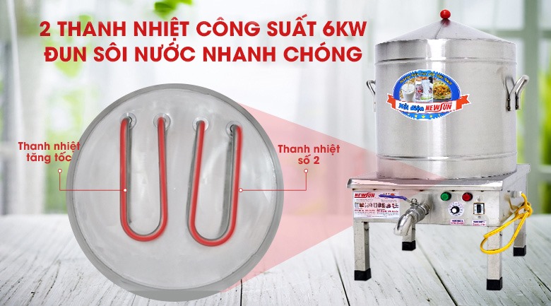 Tiết kiệm thời gian đồ xôi nhờ sử dụng thanh nhiệt công suất cao Tiết kiệm thời gian đồ xôi nhờ sử dụng thanh nhiệt công suất cao