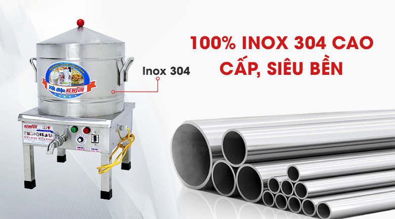 Bền bỉ, sáng bóng nhờ làm từ inox cao cấp 304 