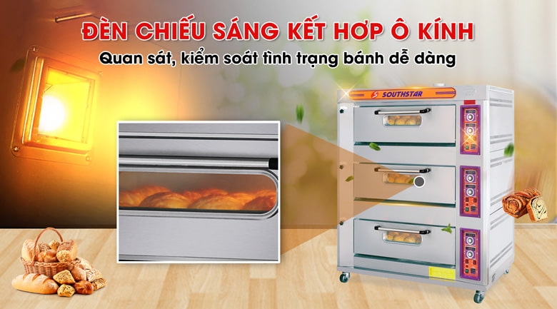 Cửa có ô kính nhỏ kết hợp với đèn chiếu sáng