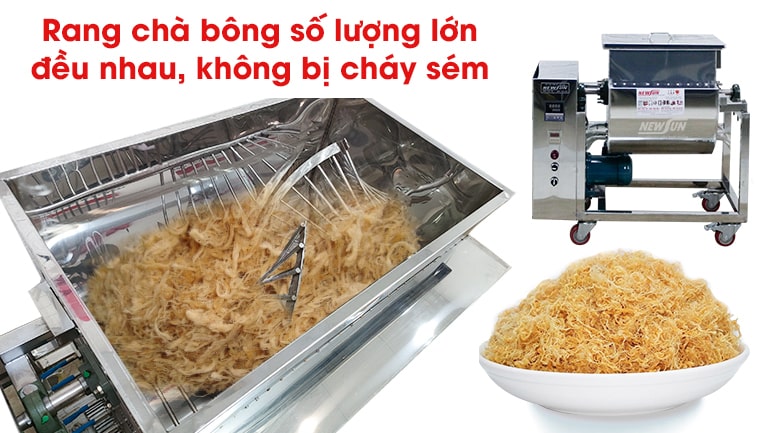 Rang lượng lớn chà bông đều nhau, không bị cháy sém