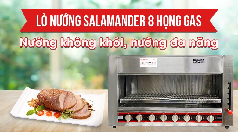 Lò nướng Salamander 8 họng gas Việt Nam Lò nướng Salamander 8 họng gas Việt Nam