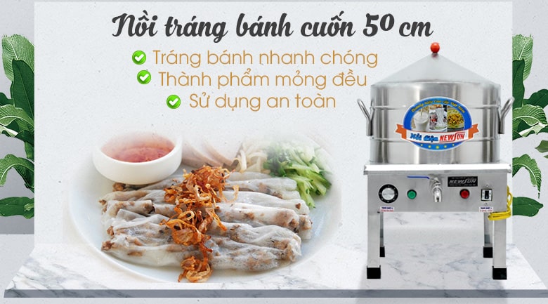 Nồi tráng bánh cuốn điện 50cm