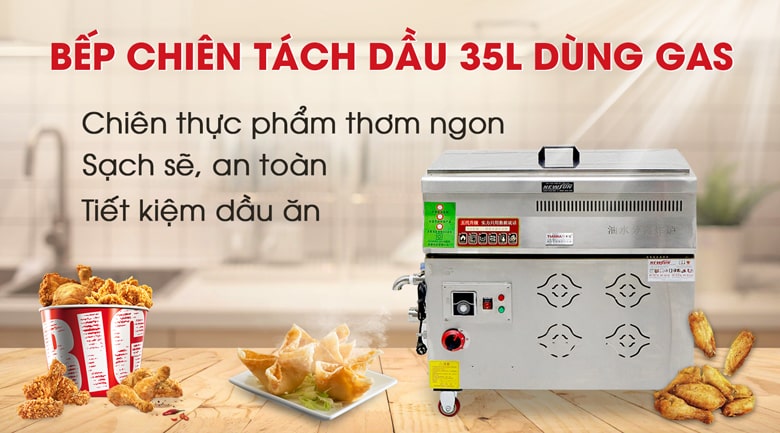 Bếp chiên tách dầu 35L dùng gas Bếp chiên tách dầu 35L dùng gas
