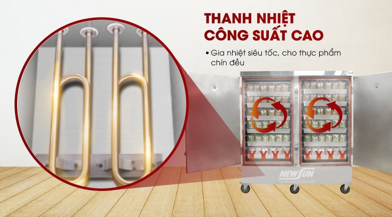 Hệ thống thanh nhiệt công suất cao, gia nhiệt nhanh chóng