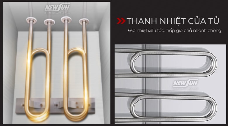 Hệ thống thanh nhiệt công suất cao, gia nhiệt nhanh chóng