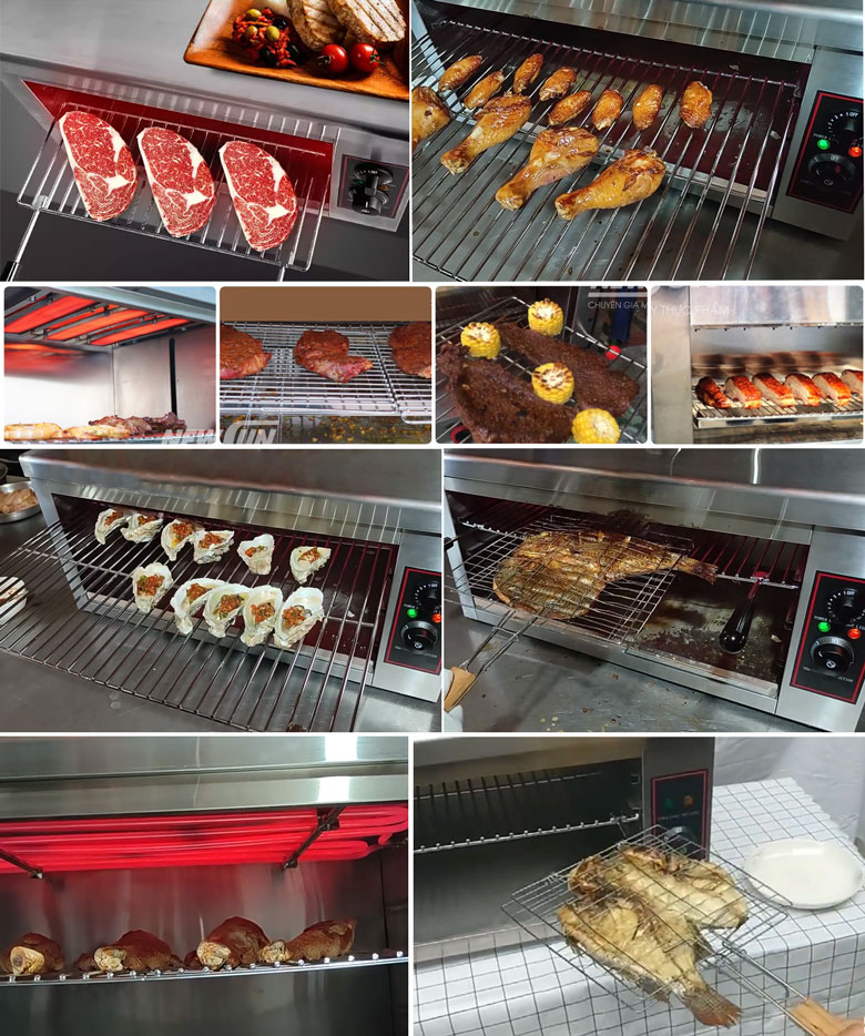 Hình ảnh thành phẩm thực tế lò nướng Salamander NEWSUN Hình ảnh thành phẩm thực tế lò nướng Salamander NEWSUN