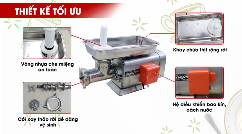 Các chi tiết máy đều được thiết kế tỉ mỉ, tối ưu nhất
