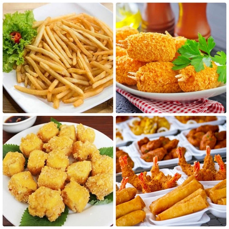 Bếp chiên tách dàu chiên đa dạng thực phẩm Bếp chiên tách dàu chiên đa dạng thực phẩm