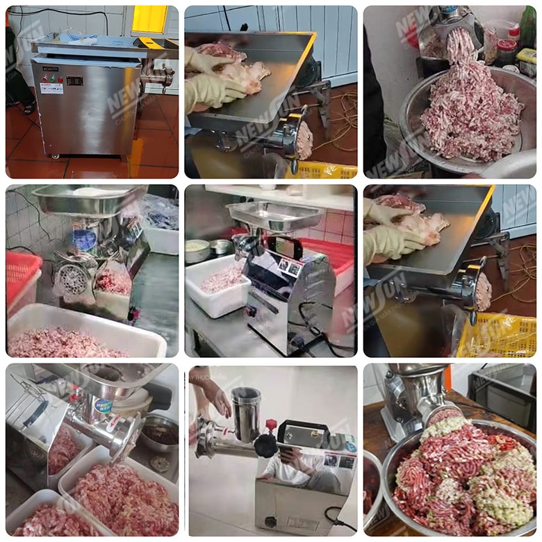 Hình ảnh khách hàng sử dụng máy xay thịt công nghiệp NEWSUN dòng JR Hình ảnh khách hàng sử dụng máy xay thịt công nghiệp NEWSUN dòng JR