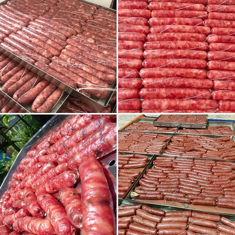 Thành phẩm lạp xưởng khi sử dụng tủ sấy chuyên dụng