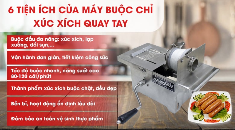 Tiện ích của máy buộc chỉ xúc xích quay tay Tiện ích của máy buộc chỉ xúc xích quay tay