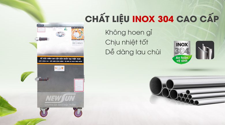 Bền bỉ, sáng bóng với 100% chất liệu inox 304 cao cấp Bền bỉ, sáng bóng với 100% chất liệu inox 304 cao cấp