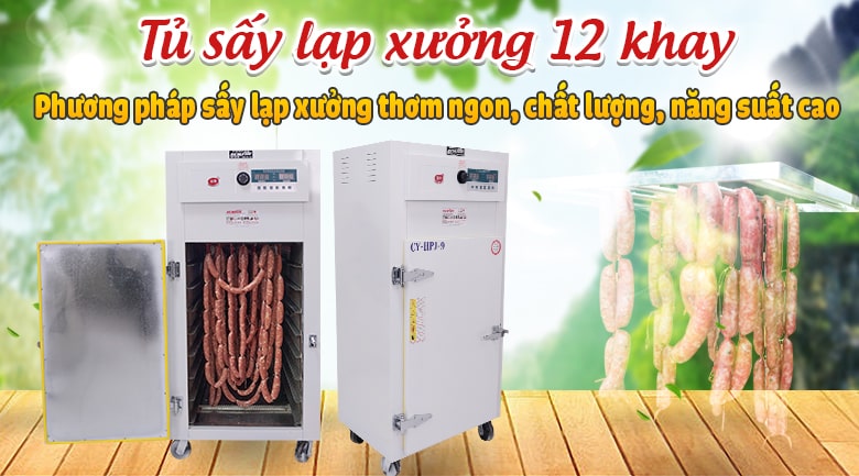 Tủ sấy lạp xưởng 12 khay - Điện máy NEWSUN Tủ sấy lạp xưởng 12 khay - Điện máy NEWSUN
