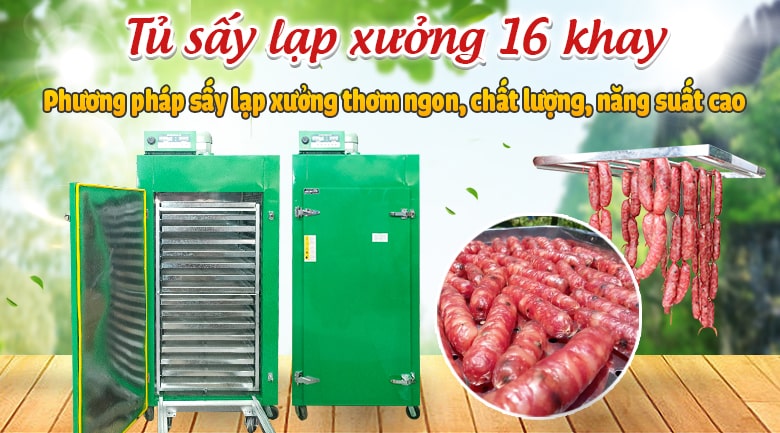 Tủ sấy lạp xưởng 16 khay - Điện máy NEWSUN
