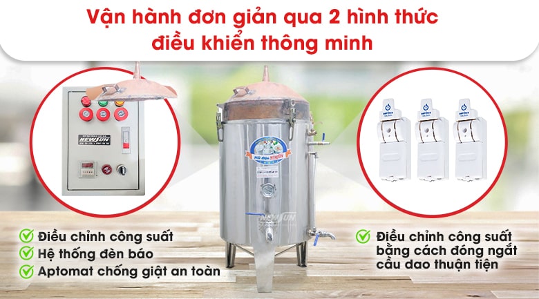 Vận hành đơn giản qua hệ điều khiển thông minh