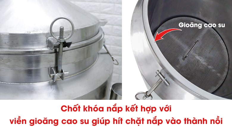 Chốt khóa và gioăng cao su đậy kín hơi Chốt khóa và gioăng cao su đậy kín hơi
