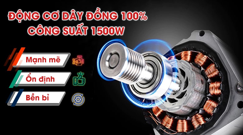 Động cơ dây đồng công suất cao, hoạt động ổn định