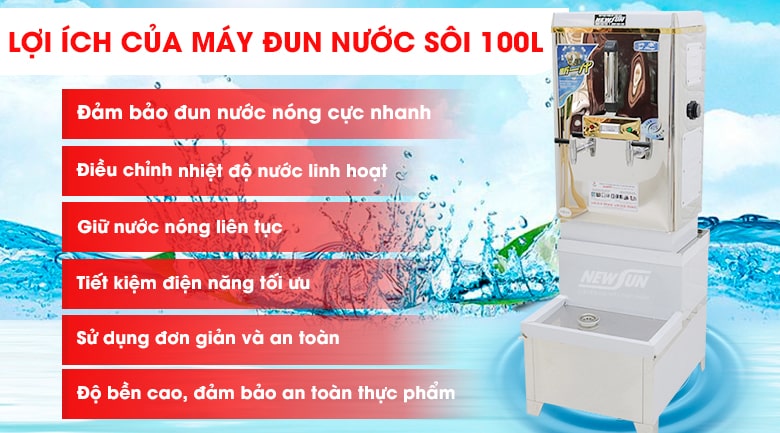 Lợi ích khi sử dụng máy đun nước nóng 100 lít NEWSUN Lợi ích khi sử dụng máy đun nước nóng 100 lít NEWSUN