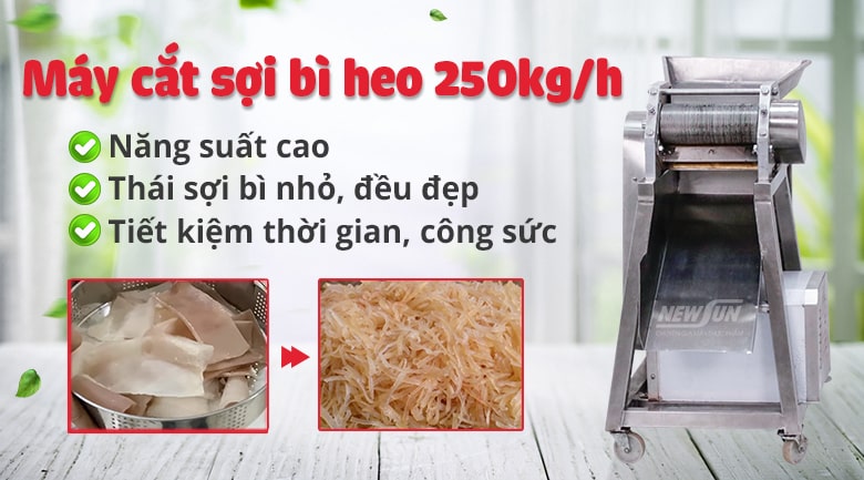 Máy cắt sợi bì heo 250kg/h - Điện máy NEWSUN