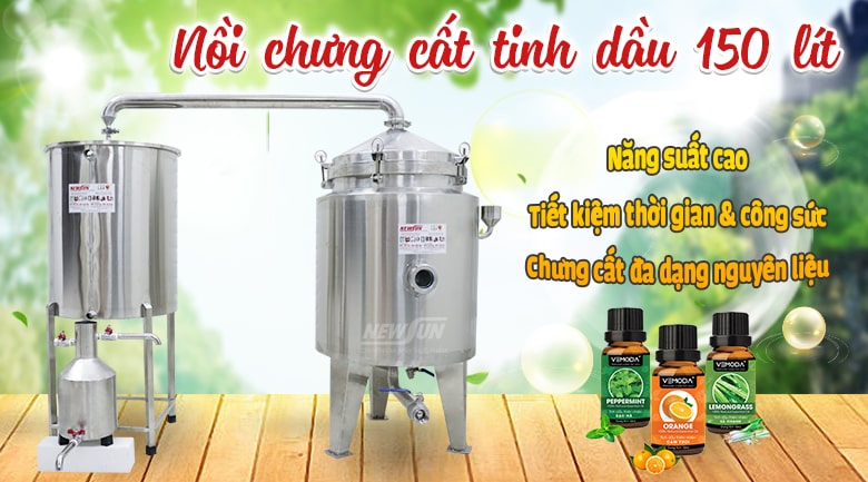 Nồi chưng cất tinh dầu 150 lít - Điện máy NEWSUN Nồi chưng cất tinh dầu 150 lít - Điện máy NEWSUN