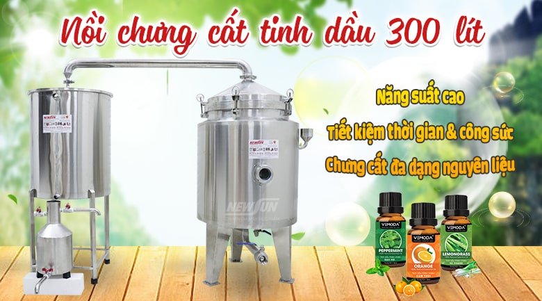 Nồi chưng cất tinh dầu 300 lít - Điện máy NEWSUN