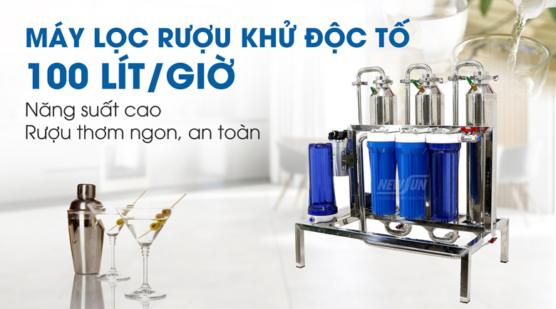 Máy lọc rượu khử độc tố 100 lít/giờ