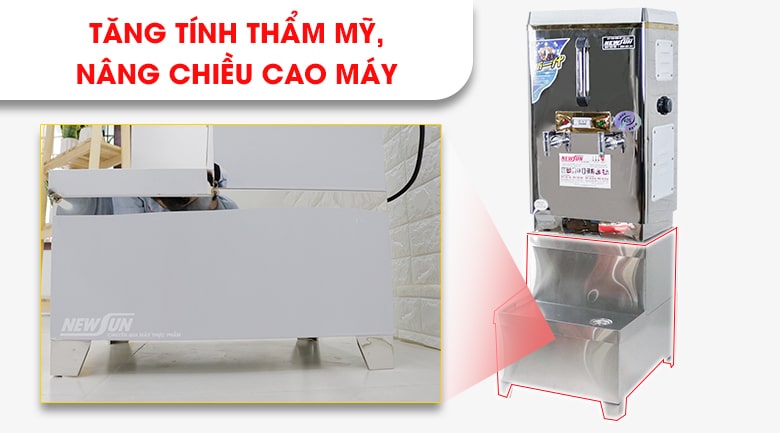 Cải tiến chân đế giúp tăng tính thẩm mỹ và nâng chiều cao máy Cải tiến chân đế giúp tăng tính thẩm mỹ và nâng chiều cao máy
