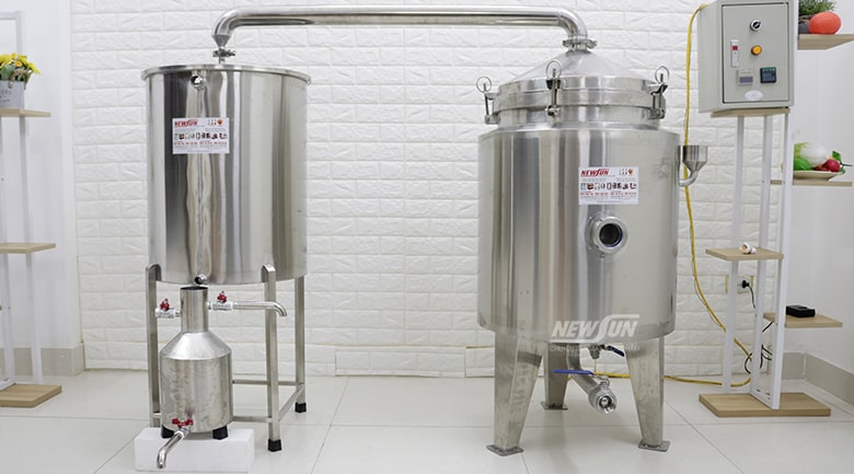 Nồi chưng cất tinh dầu dùng điện NEWSUN Nồi chưng cất tinh dầu dùng điện NEWSUN