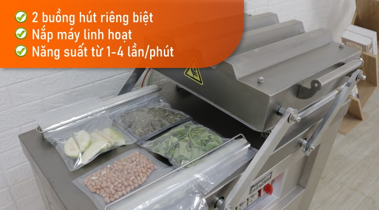 Thiết kế 2 buồng hút cho năng suất cao vượt trội