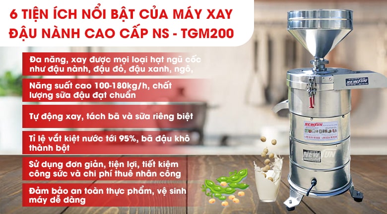 Máy xay đậu nành cao cấp NS-TGM200 - Giải pháp xay vắt đậu hiện đại số 1