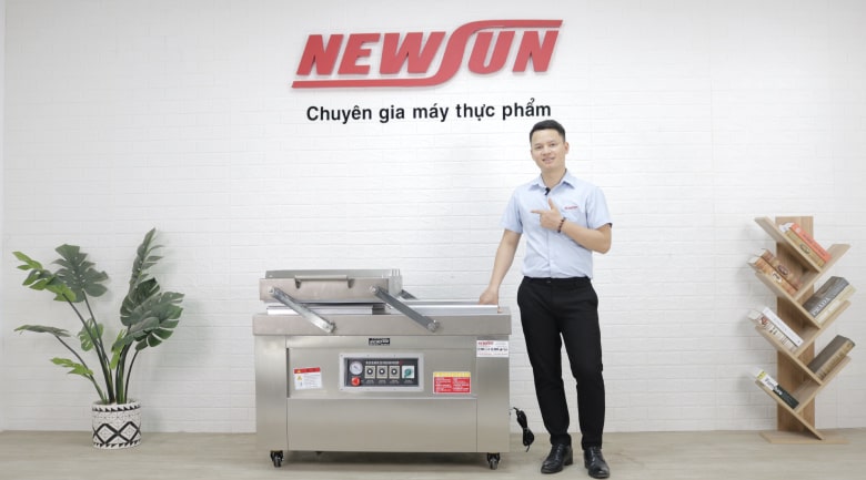 Thực tế máy hút chân không công nghiệp 2 buồng DZQ 500-2SA NEWSUN