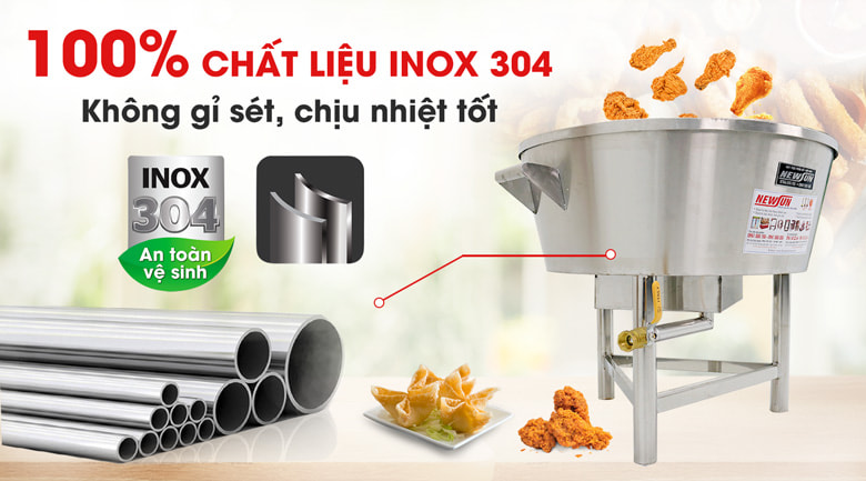 Chất liệu 100% inox 304 siêu bền