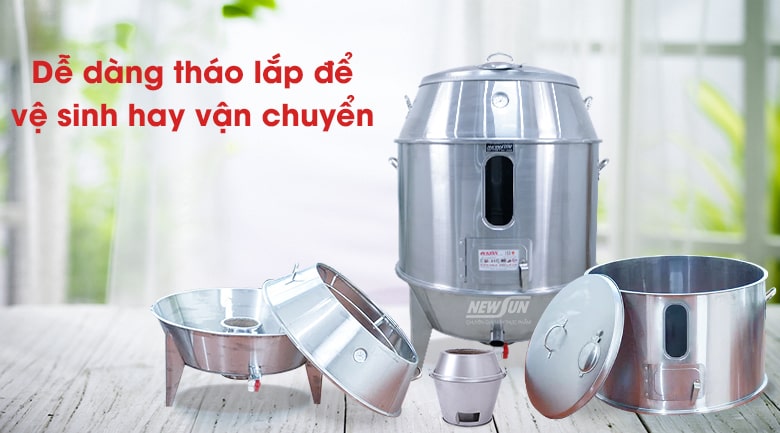 Cấu tạo thân lò có thể tháo rời Cấu tạo thân lò có thể tháo rời
