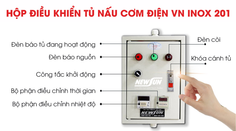 Hộp điều khiển tủ nấu cơm NEWSUN Hộp điều khiển tủ nấu cơm NEWSUN