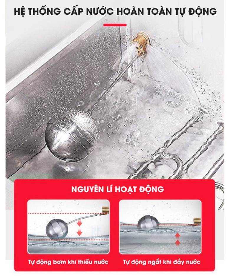 Kiểm soát mực nước dễ dàng với phao cấp nước tự động Kiểm soát mực nước dễ dàng với phao cấp nước tự động