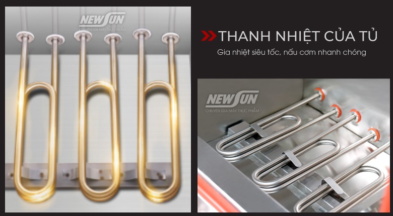 Thanh nhiệt công suất cao, nấu hấp cơm chín đều nhanh chóng 