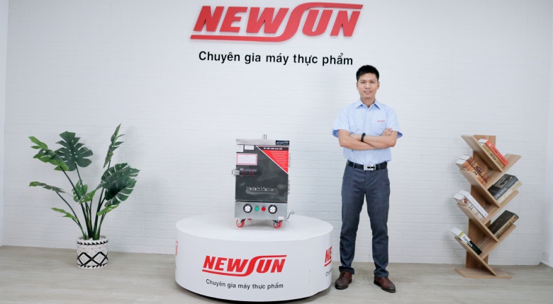 Hình ảnh thực tế tủ nấu cơm công nghiệp mini 4 khay dùng điện